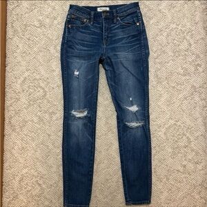 Madewell 9” High Tise Skinny Jeans-Distressed